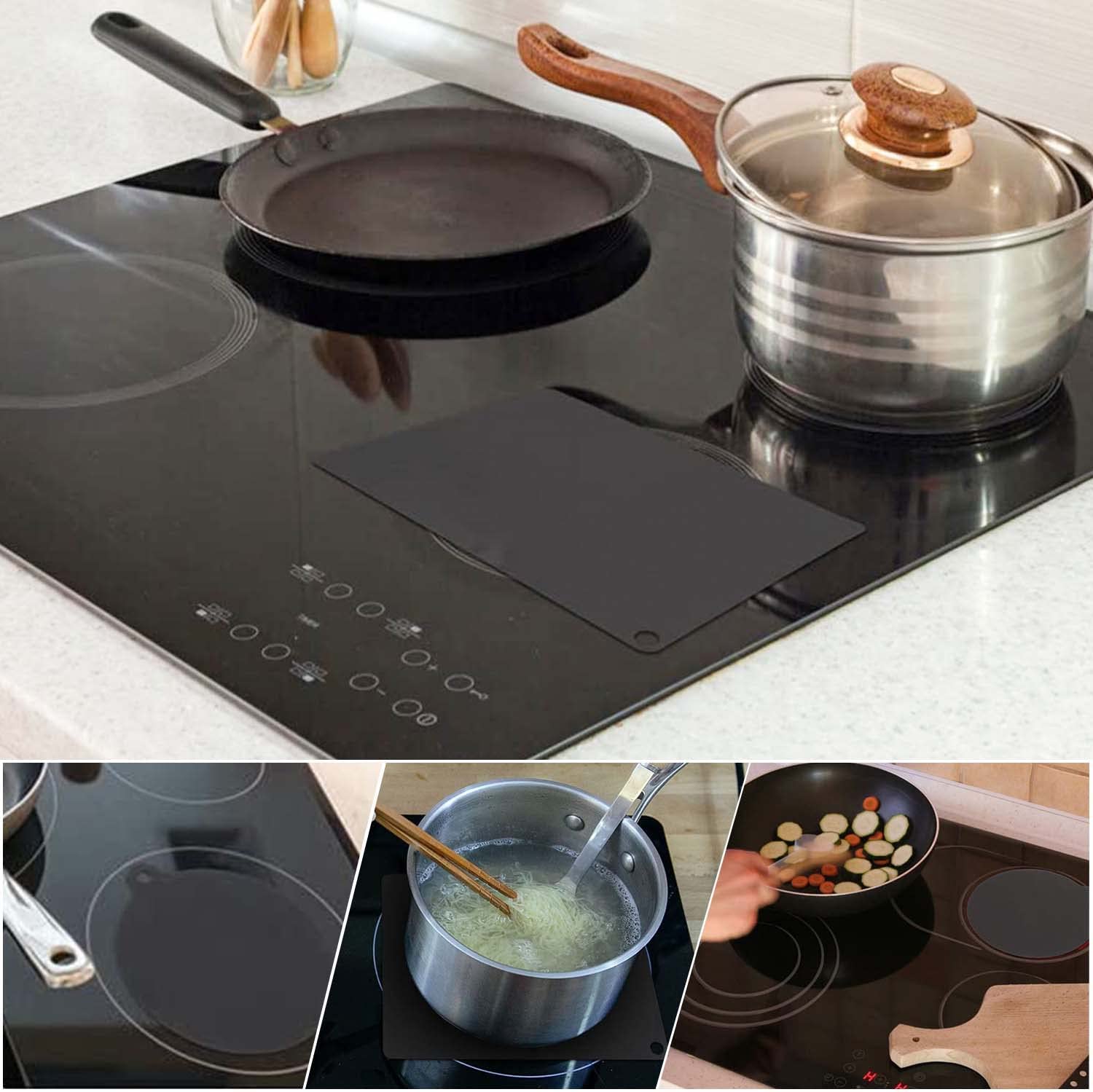 Induction Cooktop Mat Kitchen Induction Cooker Cookware Protector Silicone  Mat Reusable Heat Insulated Round/Rectangular Pad Kitchen Supplies – the  best products in the Joom Geek online store